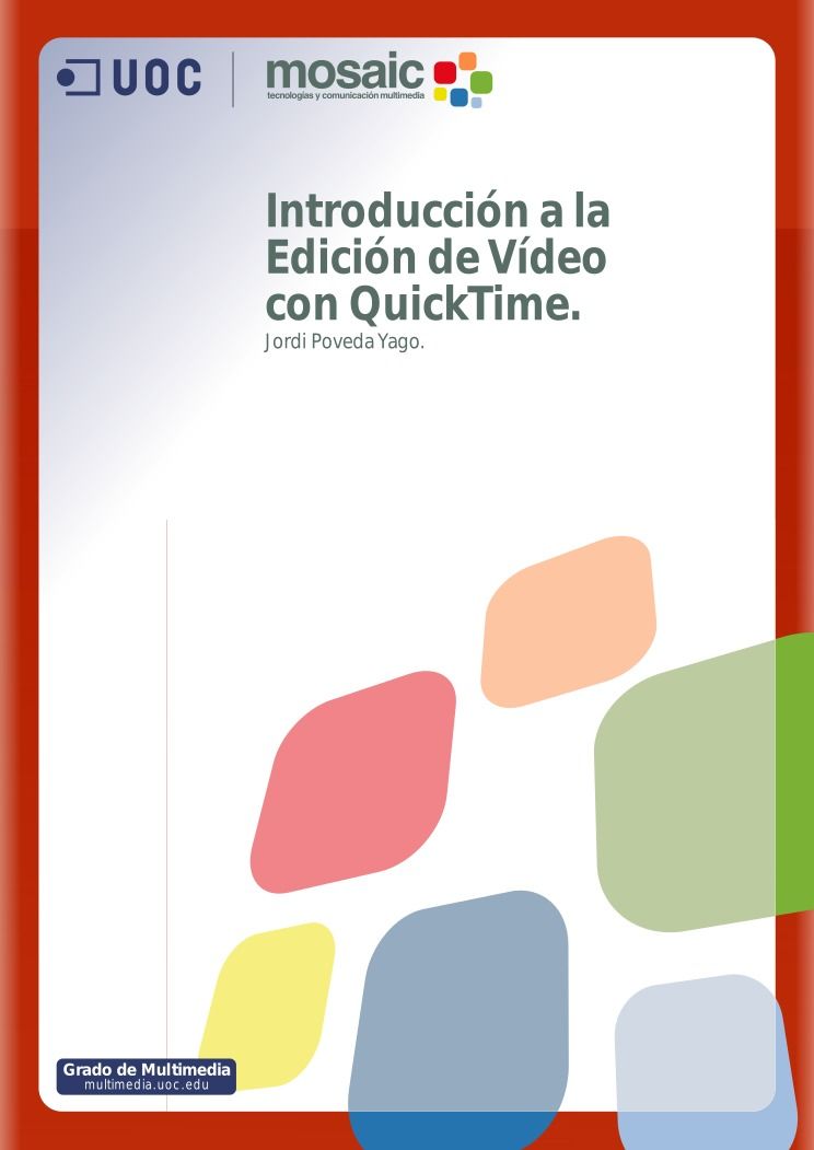 Imágen de pdf Introducción a la Edicación de Vídeo con QuickTime