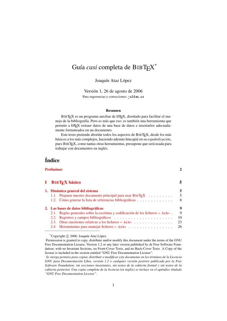 Imágen de pdf Guía casi completa de BibTeX