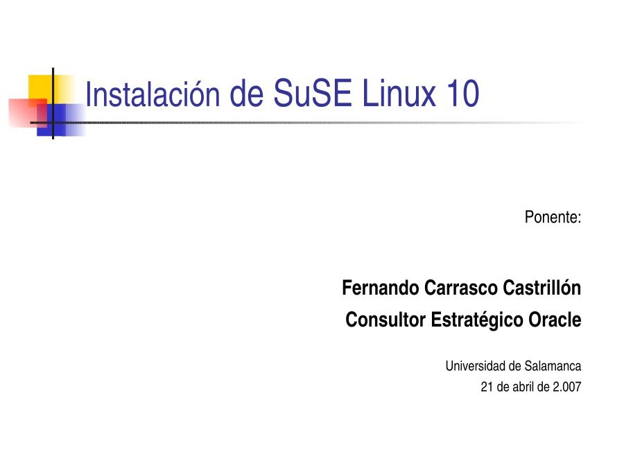 Imágen de pdf Instalación de SuSE Linux 10