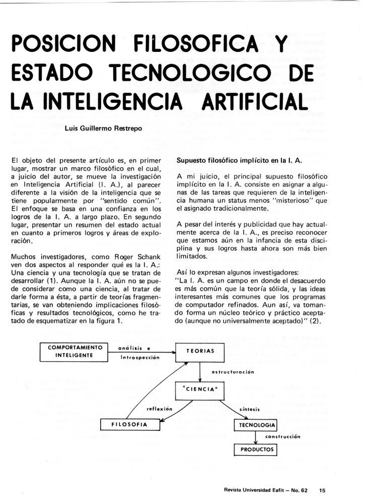 Imágen de pdf POSICION FILOSOFICA Y ESTADO TECNOLOGICO DE LA INTELIGENCIA ARTIFICIAL