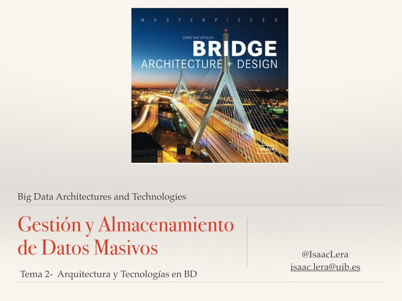 Imágen de pdf Gestión y Almacenamiento de Datos Masivos - Tema 2 - Arquitectura y Tecnologías en BD