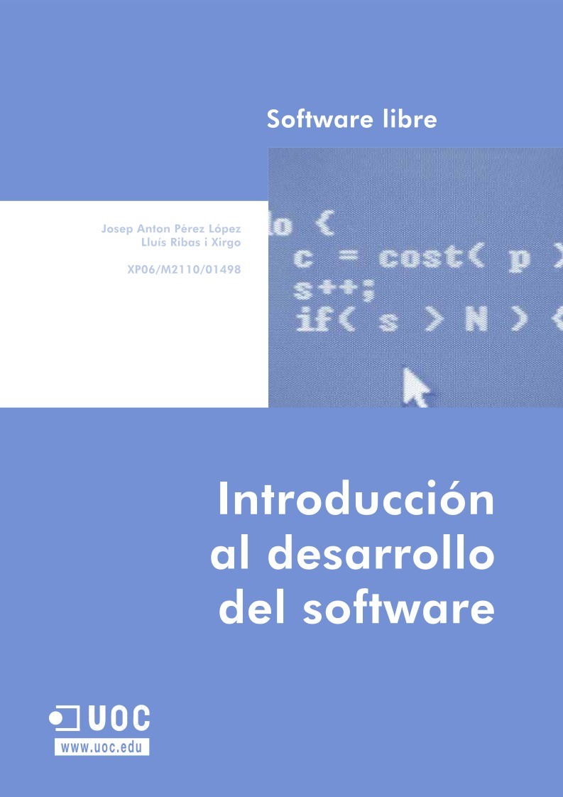 Imágen de pdf Software libre - Introducción al desarrollo del software