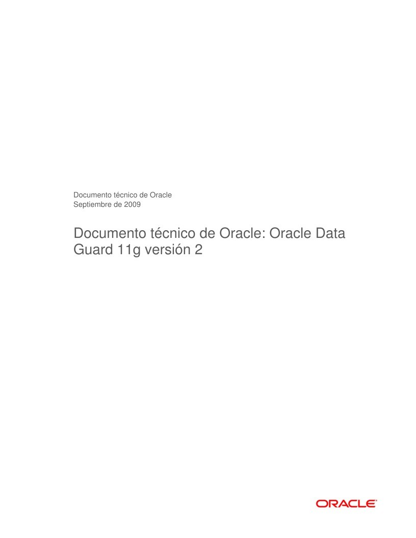 Imágen de pdf Documento técnico de Oracle: Oracle Data Guard 11g versión 2