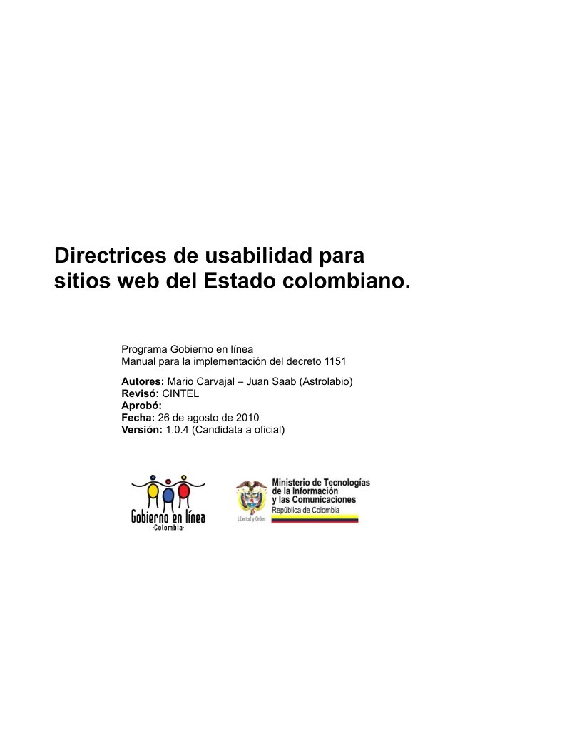 Imágen de pdf Directrices de usabilidad para sitios web del Estado en Colombia
