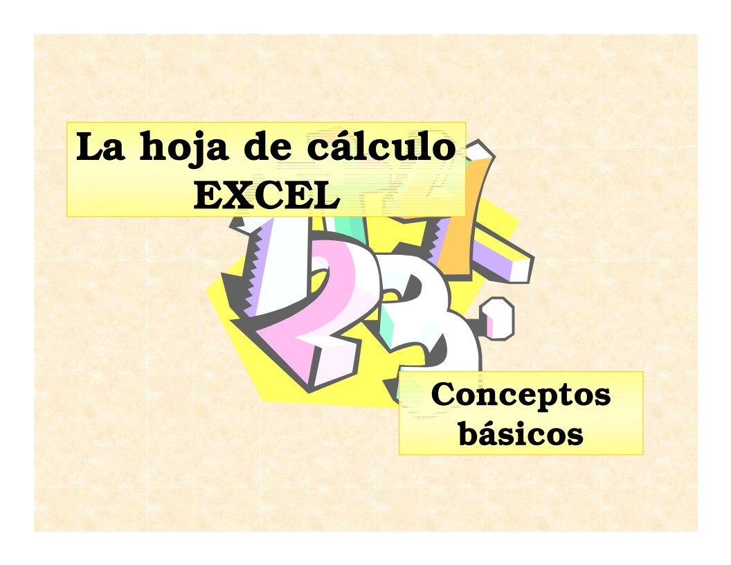Imágen de pdf La hoja de cálculo EXCEL - Conceptos básicos