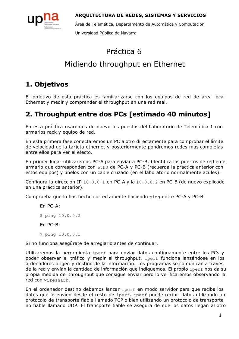 Imágen de pdf Practica 6 - Midiendo throughput en Ethernet