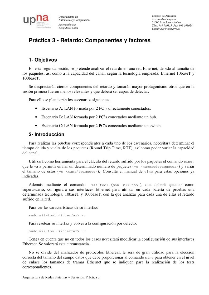 Imágen de pdf Práctica 3 - Retardo: Componentes y factores