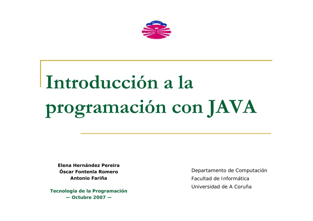 Imágen de pdf Introducción a la programación con JAVA