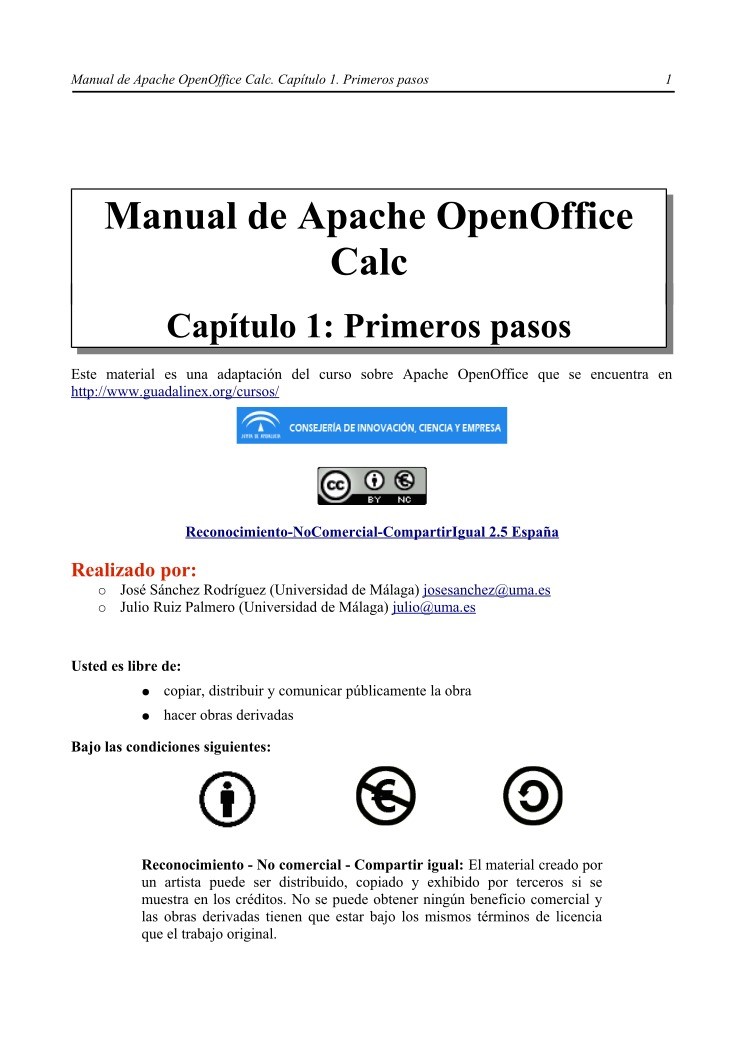 Imágen de pdf Manual de Apache OpenOffice Calc - Capítulo 1. Primeros pasos