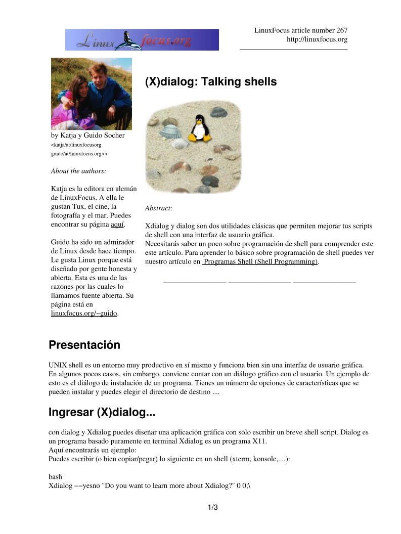 Imágen de pdf (X)dialog: Talking shells