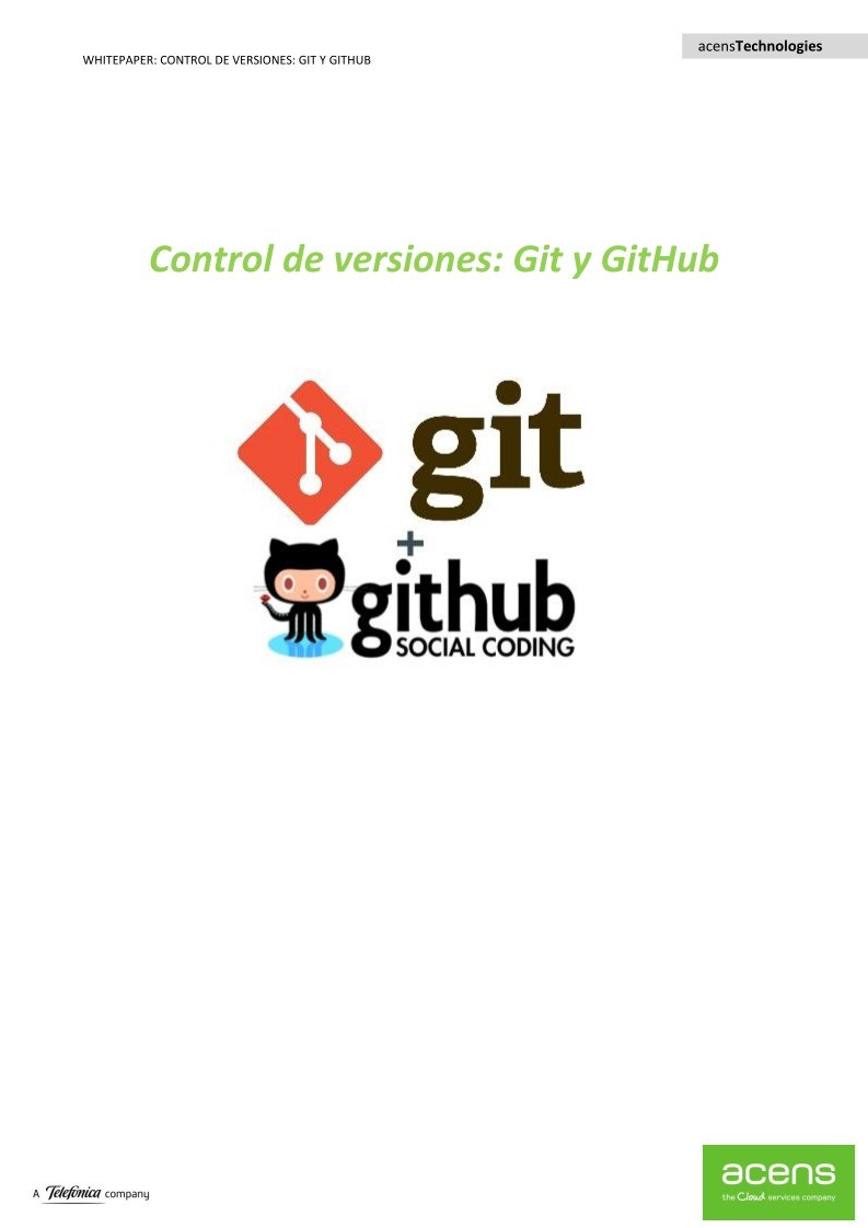 Imágen de pdf Control de versiones: Git y GitHub