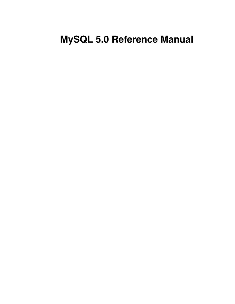 Imágen de pdf MySQL 5.0 Manual de referencia