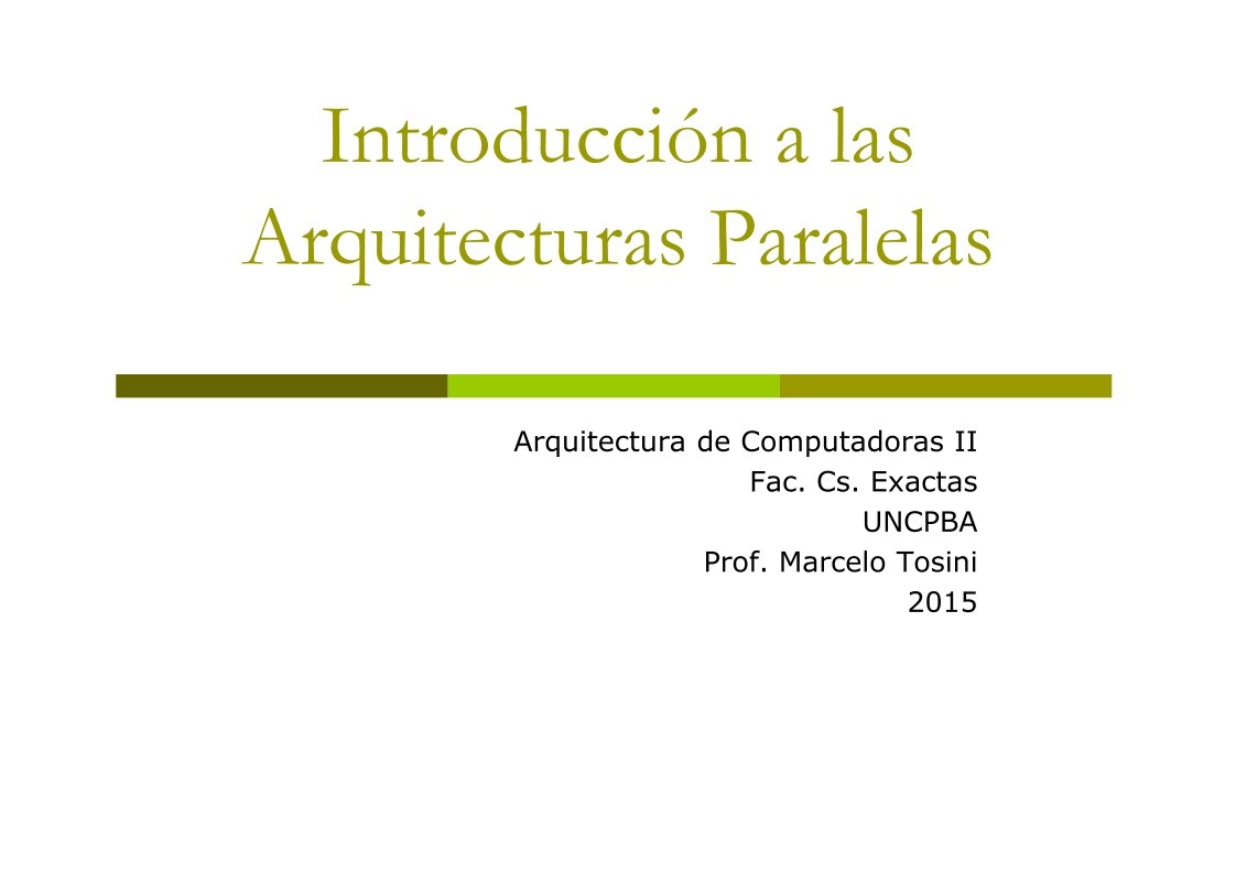 Imágen de pdf Introduccion a las arquitecturas Paralelas