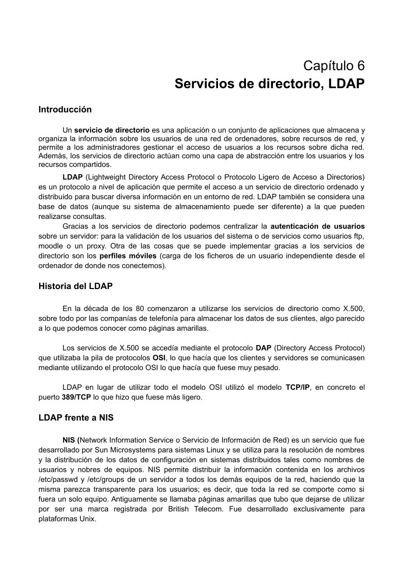 Imágen de pdf Capítulo 6 - Servicios de directorio, LDAP