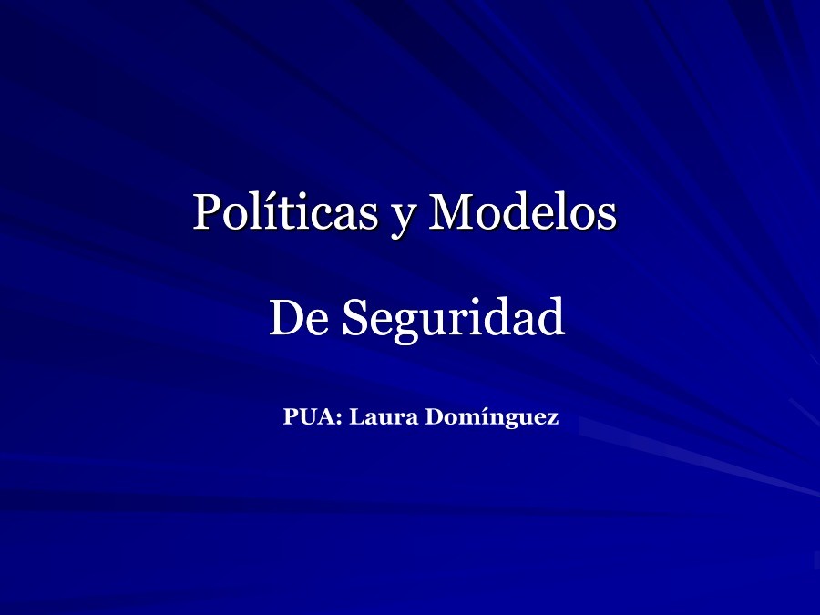 Imágen de pdf Políticas y Modelos de Seguridad