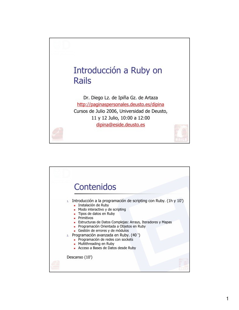 Imágen de pdf Introducción a Ruby on Rails