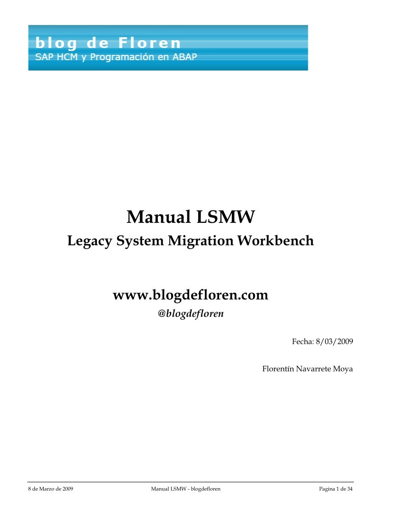 Imágen de pdf Manual LSMW Legacy System Migration Workbench