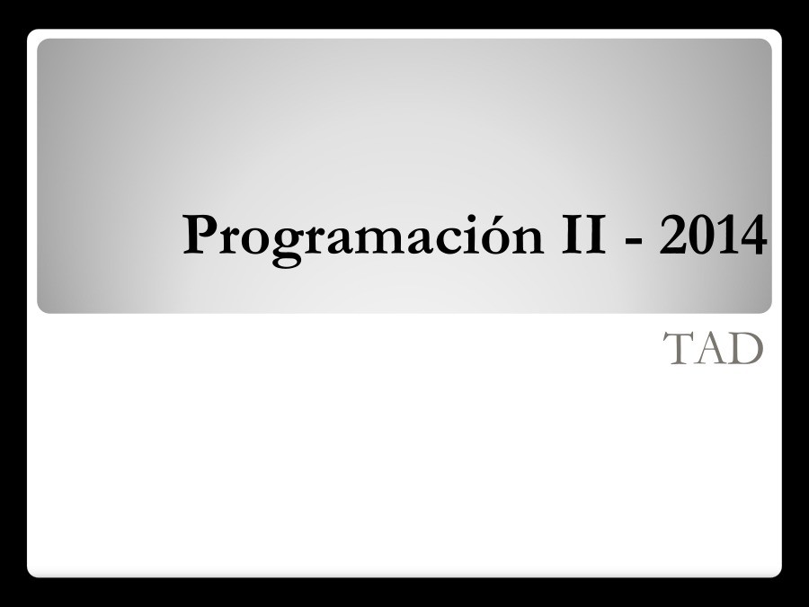 Imágen de pdf Programación II - TAD