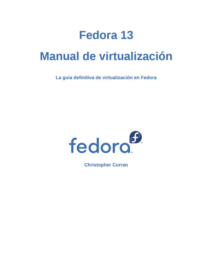 Imágen de pdf Manual de virtualización - La guía definitiva de virtualización en Fedora 13