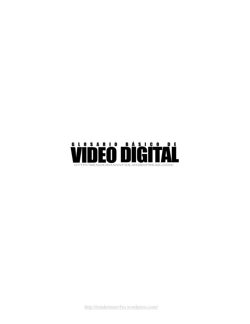 Imágen de pdf Glosario básico de vídeo digital