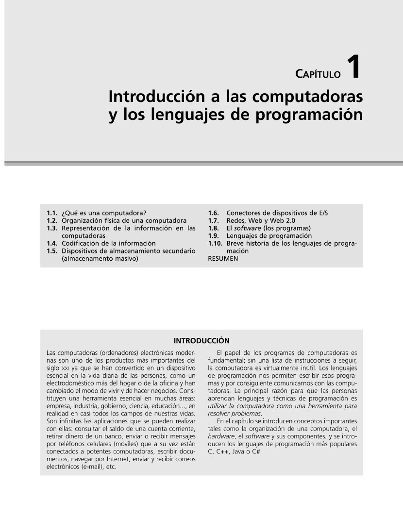 Imágen de pdf Introducción a las computadoras y los lenguajes de programación - capítulo 1