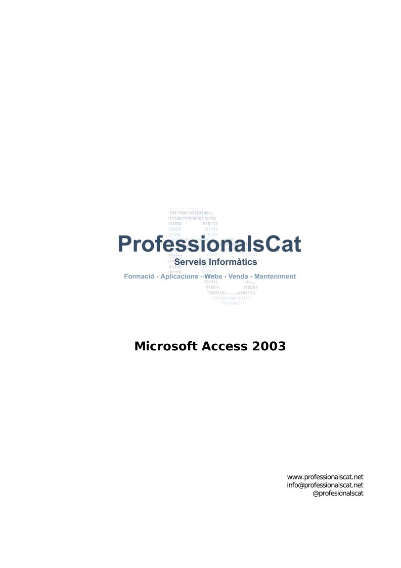 Imágen de pdf Microsoft Access 2003