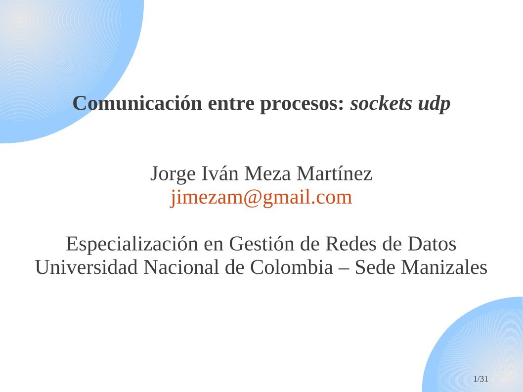 Imágen de pdf Comunicación entre procesos: sockets udp