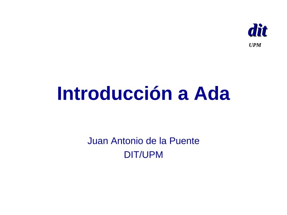 Imágen de pdf Introducción a Ada