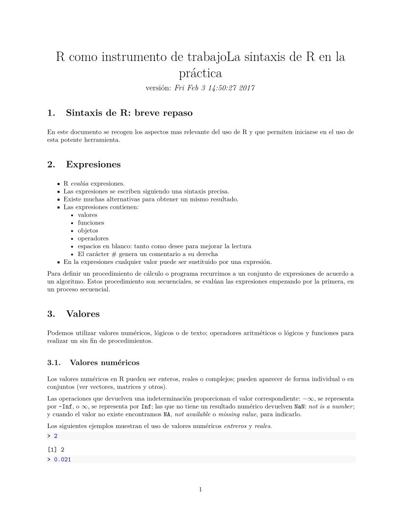 Imágen de pdf R como instrumento de trabajo - La sintaxis de R en la práctica