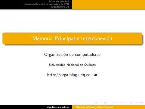 Imágen de pdf Memoria Principal e Interconexión