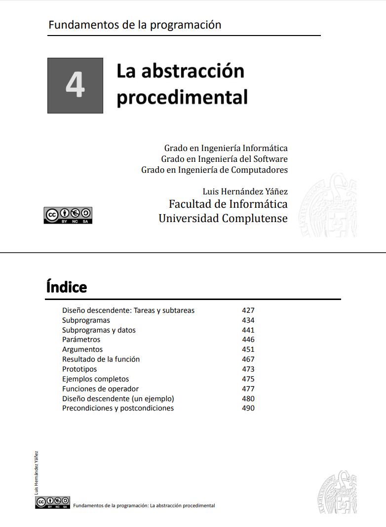 Imágen de pdf 4. La abstracción procedimental - Fundamentos de programación