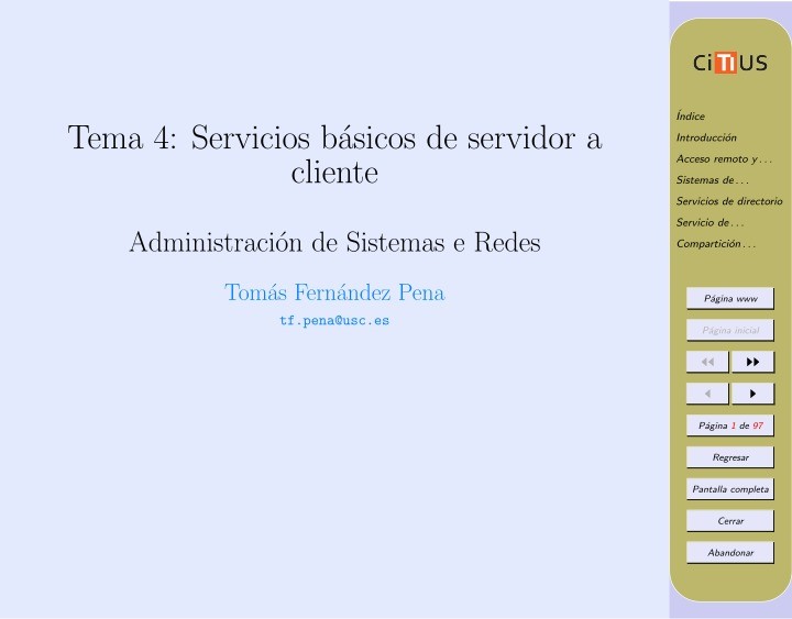 Imágen de pdf Tema 4: Servicios básicos de servidor a cliente - Administración de Sistemas e Redes