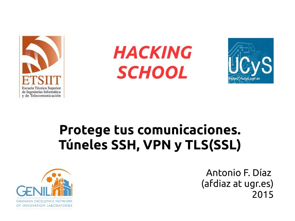 Imágen de pdf Protege tus comunicaciones. Túneles SSH, VPN y TLS(SSL) - HACKING SCHOOL