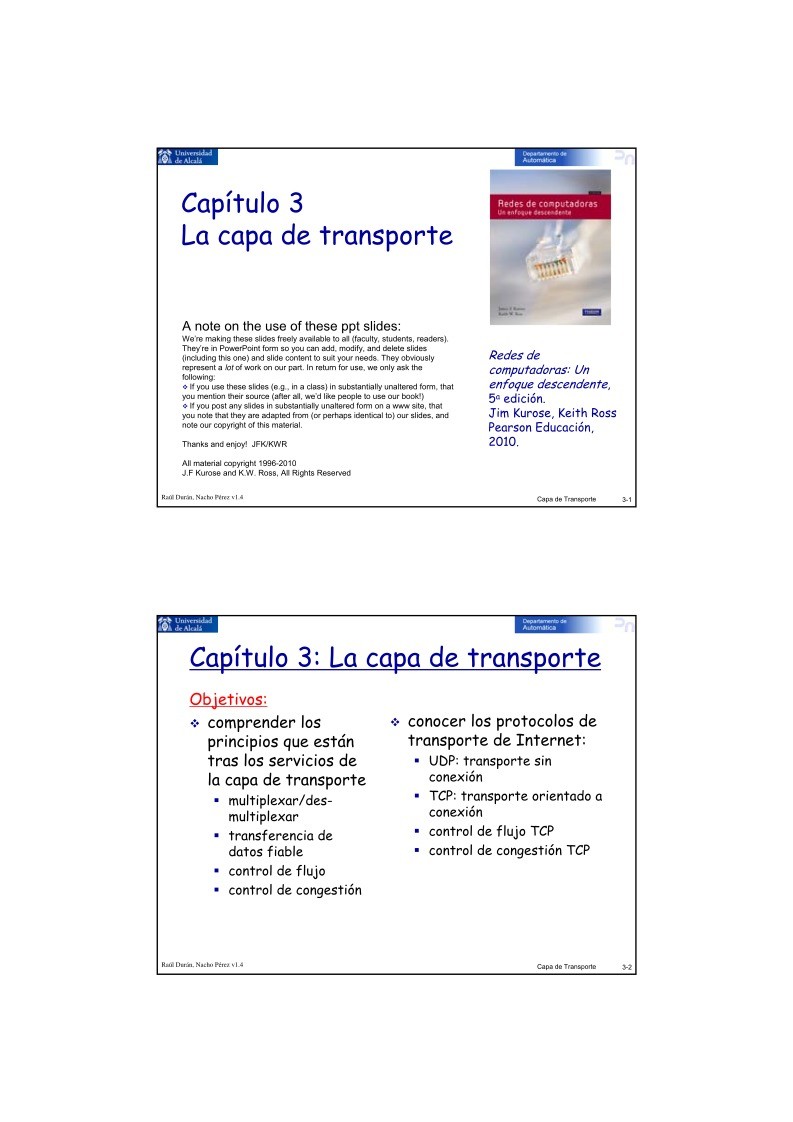 Imágen de pdf Capítulo 3 - La capa de transporte - Arquitectura de Redes