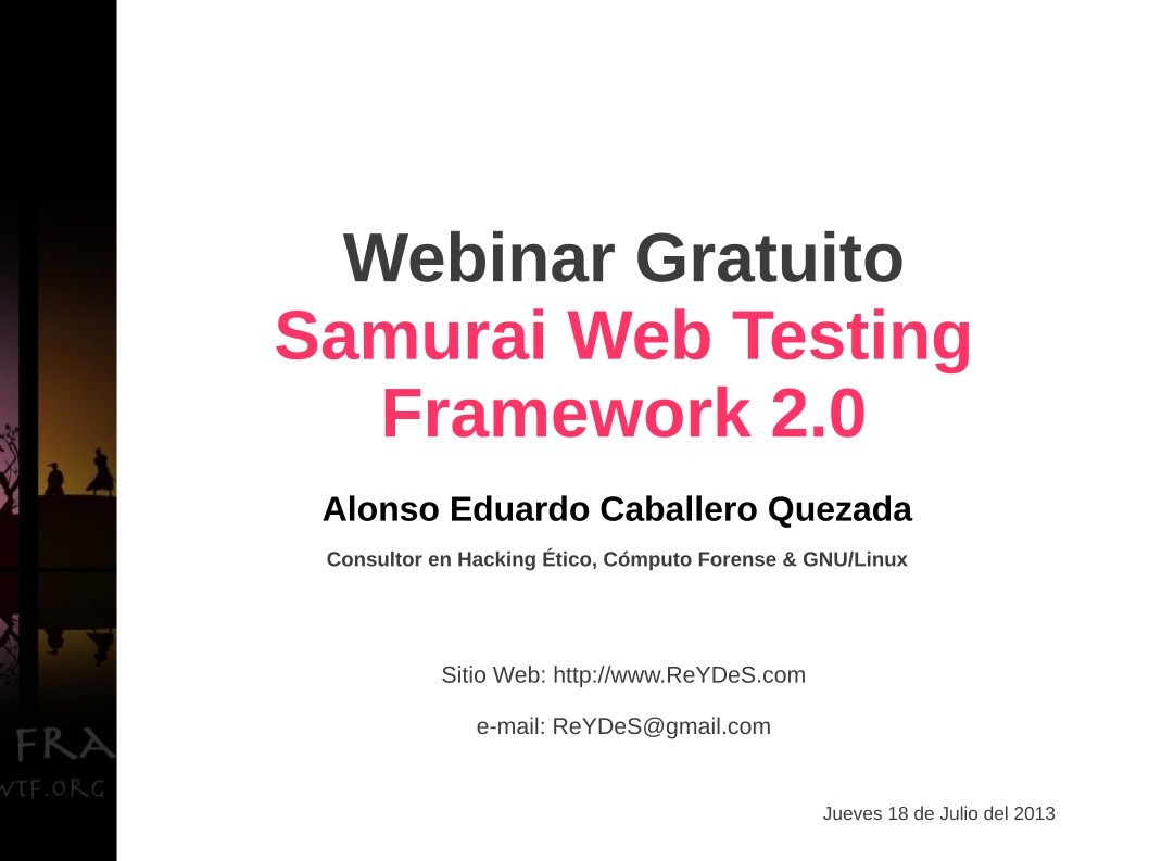 Imágen de pdf Samurai Web Testing Framework 2.0