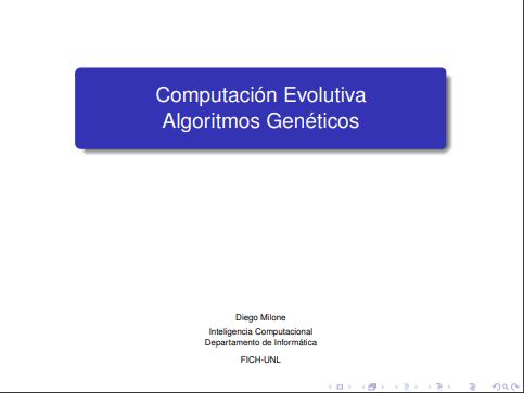 Imágen de pdf Computación Evolutiva - Algoritmos Genéticos