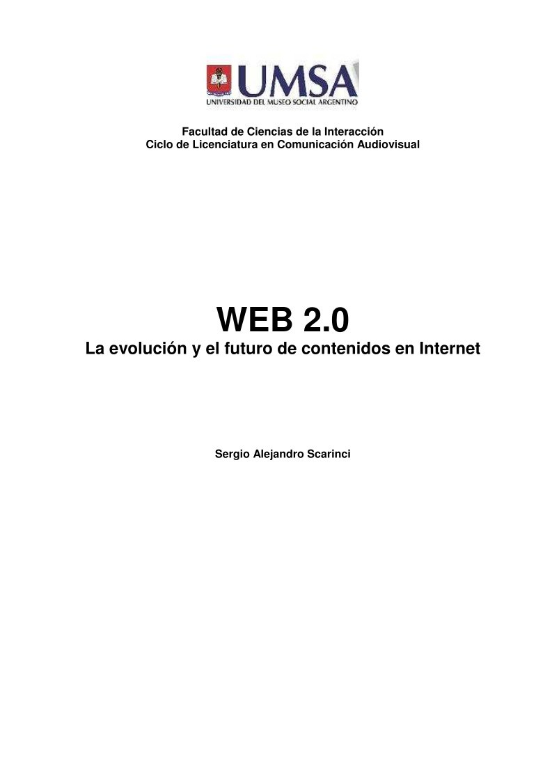 Imágen de pdf Web 2.0 - La evolución y el futuro de contenidos en Internet