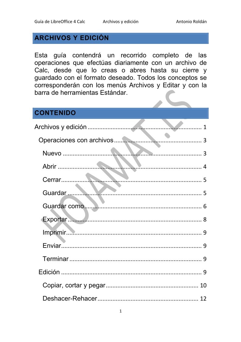 Imágen de pdf Archivos y Edición - Guía de LibreOffice 4 Calc
