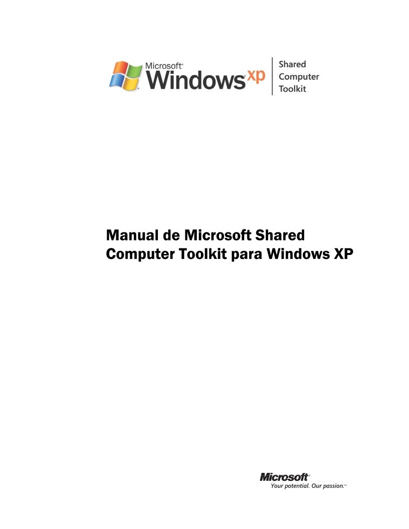 Imágen de pdf Manual de Microsoft Shared Computer Toolkit para Windows XP