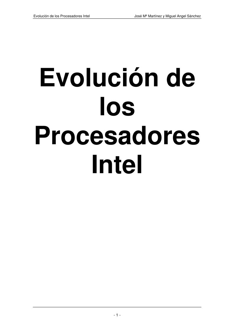 Imágen de pdf Evolución de los Procesadores Intel