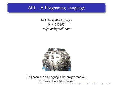 Imágen de pdf APL - A Programing Language