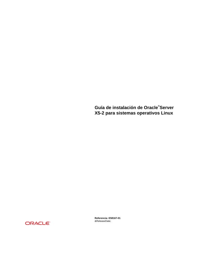 Imágen de pdf Guía de instalación de Oracle®Server X5-2 para sistemas operativos Linux