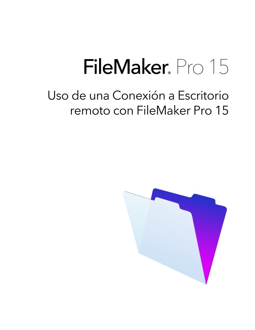Imágen de pdf Uso de una conexión a escritorio remoto con FileMaker Pro 15
