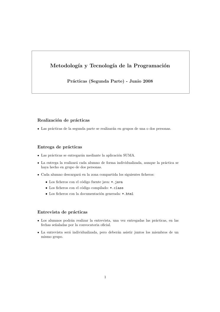 Imágen de pdf metodología y Tecnología de la Programación - practica segunda parte