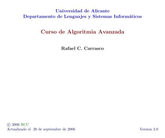 Imágen de pdf Curso de Algoritmia Avanzada