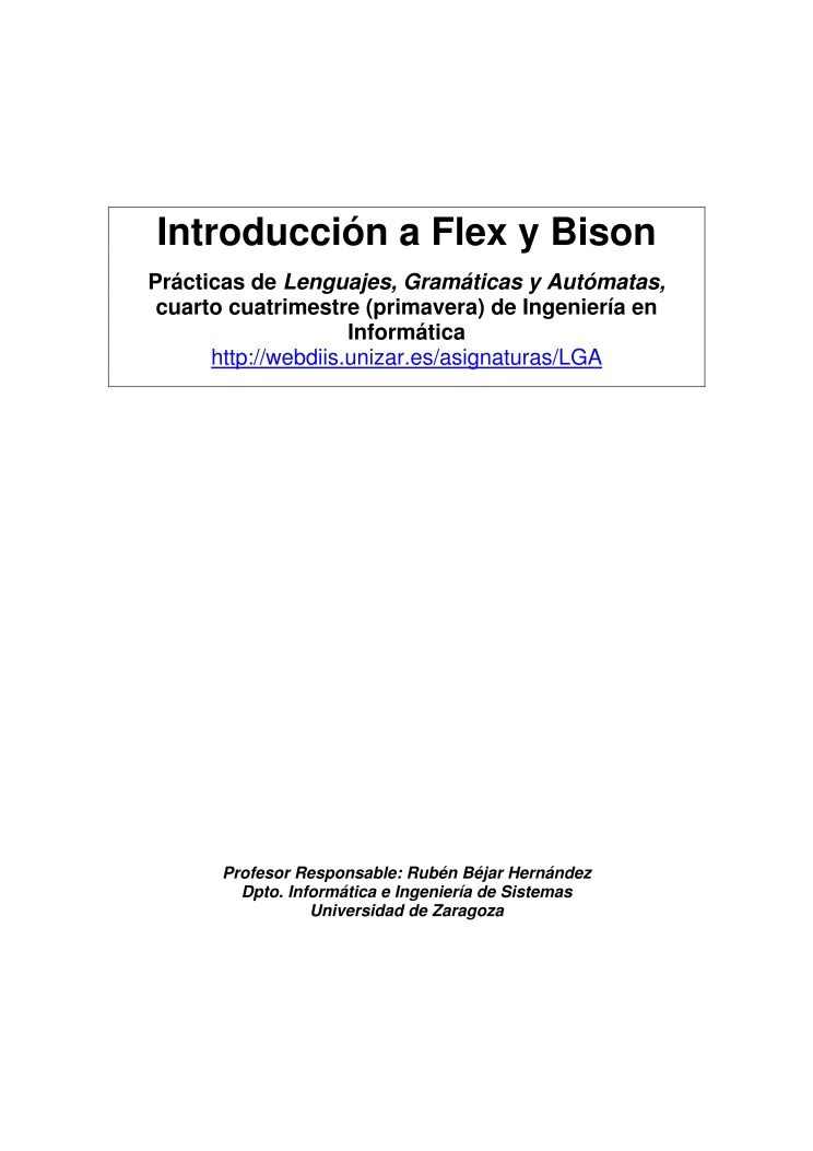 Imágen de pdf Introduccin a Flex y Bison