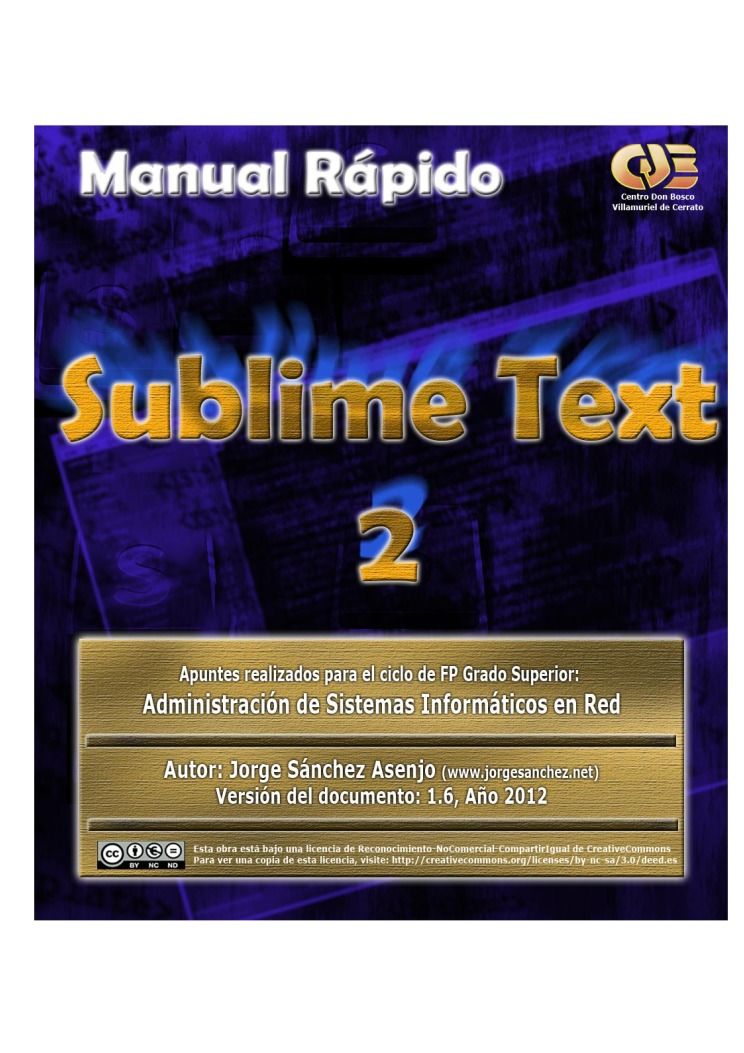 Imágen de pdf Manual Rápido sublime Text 2