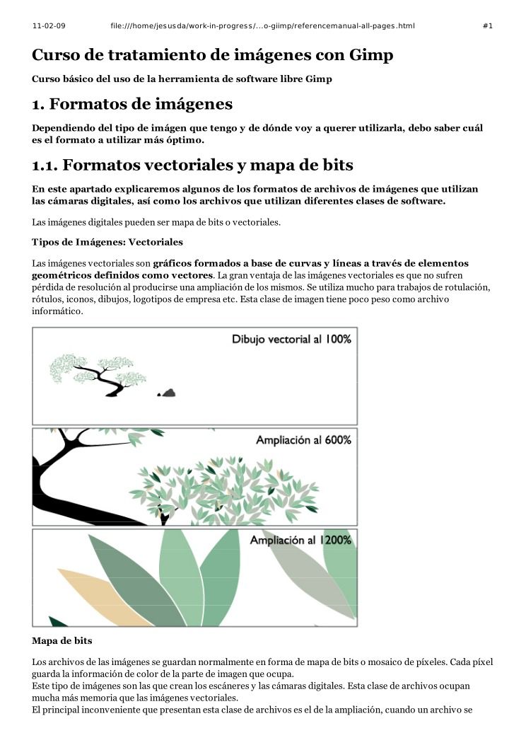 Imágen de pdf ebook curso de tratamiento de imagenes con gimp