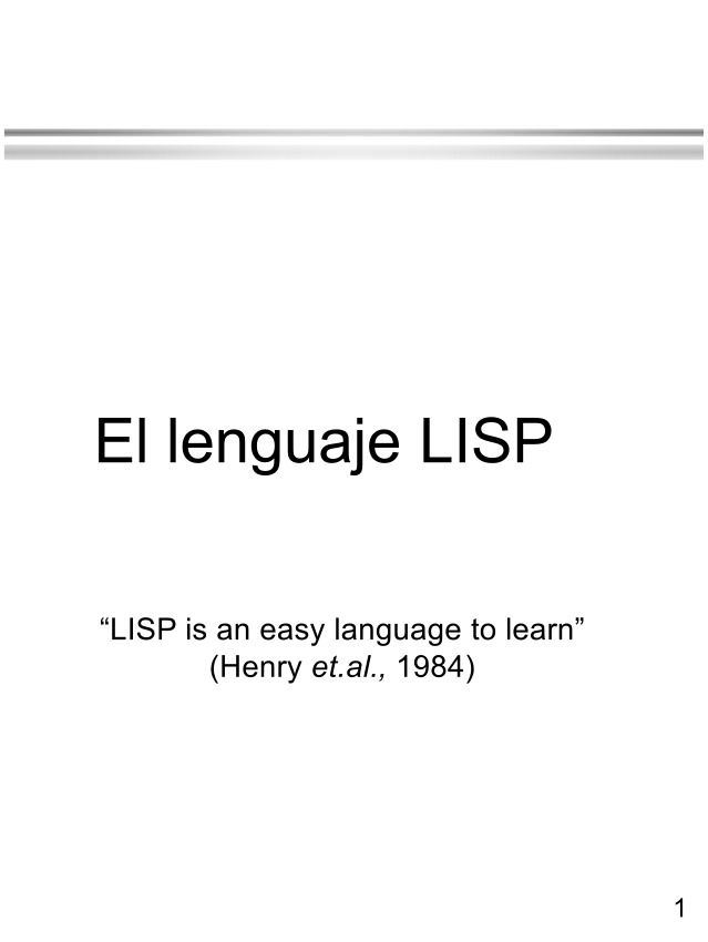 Imágen de pdf El lenguaje LISP