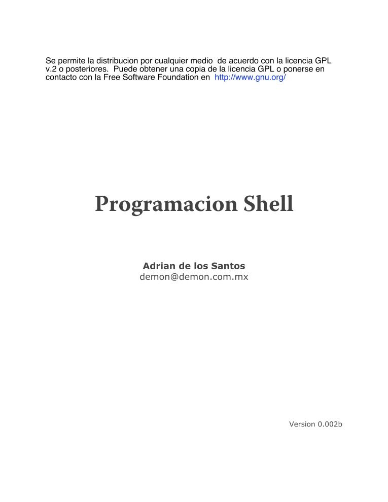 Imágen de pdf Programación shell